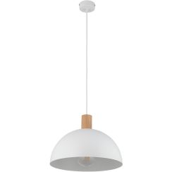 TK Lighting Oslo függőlámpa 1x15 W fehér-fa 4851
