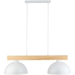 TK Lighting Oslo függőlámpa 2x15 W fehér-fa 4713