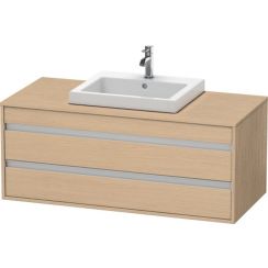 Duravit Ketho szekrény 120x55x49.6 cm Függesztett, mosdó alatti tölgy KT675603030