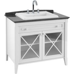 Villeroy & Boch Hommage szekrény 98.5x62x90.5 cm álló, mosdó alatti fehér-fekete 8980A1R1