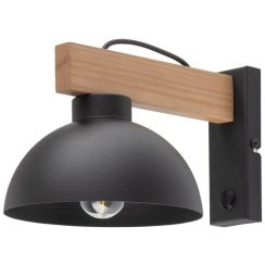 TK Lighting Oslo oldalfali lámpa 1x15 W fekete-barna 4961