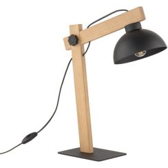 TK Lighting Oslo asztali lámpa 1x15 W fekete-barna 5346