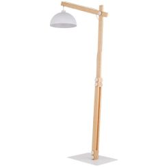 TK Lighting Oslo állólámpa 1x15 W fehér-fa 5592