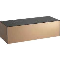 Laufen Sonar szekrény pulttal 117.5x45.5x34 cm mosdókagyló alá akasztható fekete-réz H4054200341411