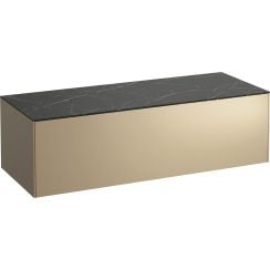Laufen Sonar szekrény pulttal 117.5x45.5x34 cm mosdókagyló alá akasztható fekete-arany H4054200341401
