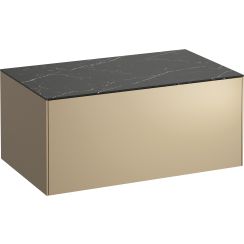 Laufen Sonar szekrény pulttal 77.5x45.5x34 cm Függesztett, mosdó alatti fekete H4054100341401