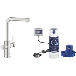 Set csaptelepek víztisztító berendezésekhez Grohe Blue 30601DC0, szűrő fejjel Grohe Blue 40438001