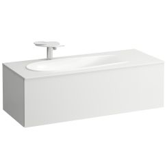 Laufen Il Bagno Alessi szekrény 119.5x49x36.5 cm mosdókagyló alá akasztható fehér H4304410972601