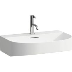 Laufen Sonar mosdótál 60x42 cm félkör alakú klasszikus fehér fényes H8103424001091