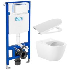Set WC csésze Roca Ona A346687S00, beépíthető keret Roca Duplo A890070020, A801E12001
