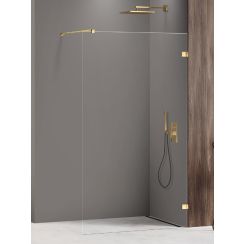 New Trendy Avexa Gold Shine zuhanyfal 130 cm arany fényes/átlátszó üveg EXK-7052