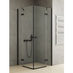 New Trendy Reflexa Black zuhanykabin 120x80 cm négyszögletes fekete félmatt/átlátszó üveg EXK-4992