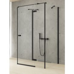 New Trendy Reflexa Black zuhanykabin 120x80 cm négyszögletes fekete matt/átlátszó üveg EXK-5008