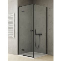 New Trendy Reflexa Black zuhanykabin 100x80 cm négyszögletes fekete matt/átlátszó üveg EXK-4938