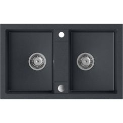 Quadron Denzel graniteq mosogató 78x48 cm fekete HDQ27848CZK