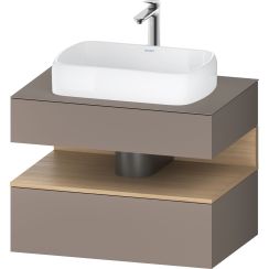 Duravit Qatego szekrény 80x55x60 cm mosdókagyló alá akasztható tölgy QA4730030430010