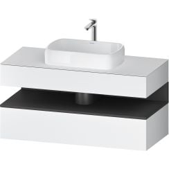 Duravit Qatego szekrény 120x55x60 cm mosdókagyló alá akasztható fehér-grafit QA4732049180010