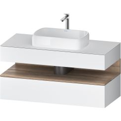 Duravit Qatego szekrény 120x55x60 cm mosdókagyló alá akasztható fehér-tölgy QA4732055180010