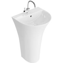 LaVita Pera mosdótál 45.5x41.5 cm félkör alakú térben álló fehér 5900378334385