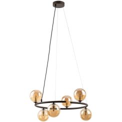 TK Lighting Anabelle függőlámpa 6x6 W barna-borostyán 6571