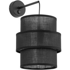 TK Lighting Calisto oldalfali lámpa 1x15 W fekete 5955