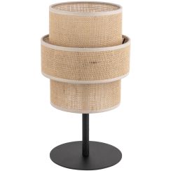 TK Lighting Calisto asztali lámpa 1x15 W fekete-bézs 5404