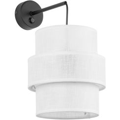TK Lighting Calisto oldalfali lámpa 1x15 W fehér-fekete 5956