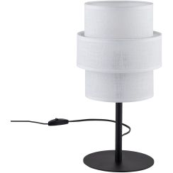 TK Lighting Calisto asztali lámpa 1x15 W fehér-fekete 5893