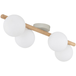 TK Lighting Estera Wood mennyezeti lámpa 4x6 W fehér-fa 5769