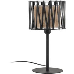 TK Lighting Harmony asztali lámpa 1x15 W fekete-barna 5889