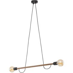 TK Lighting Helix függőlámpa 2x15 W fekete-fa 4948