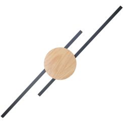 TK Lighting Java oldalfali lámpa 2x24 W fekete-fa 1369