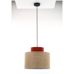 TK Lighting Duo függőlámpa 1x15 W fekete-barna 2785