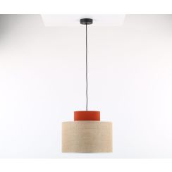 TK Lighting Duo függőlámpa 1x15 W fekete-narancs 3227