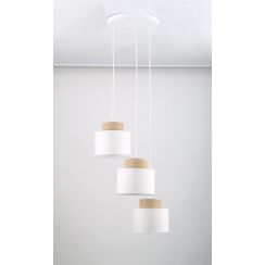 TK Lighting Duo függőlámpa 3x15 W fehér 2594
