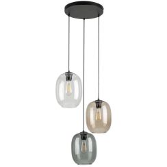 TK Lighting Elio függőlámpa 3x15 W fekete 5973