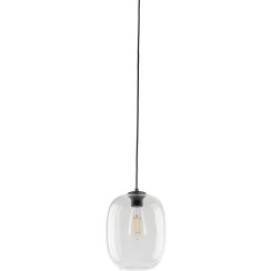 TK Lighting Elio függőlámpa 1x15 W fekete-átlátszó 4339