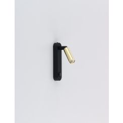 TK Lighting Enza oldalfali lámpa 1x6 W fekete-arany 6623