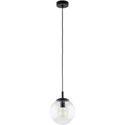TK Lighting Esme függőlámpa 1x15 W fekete-átlátszó 3267