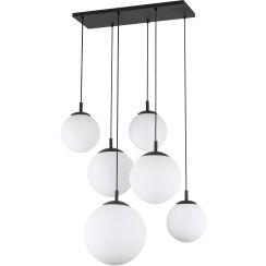 TK Lighting Esme függőlámpa 6x15 W fehér-fekete 4793
