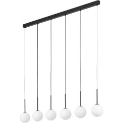 TK Lighting Martin függőlámpa 6x6 W fehér-fekete 4504