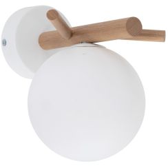 TK Lighting Sheron oldalfali lámpa 1x6 W fehér-fa 5307