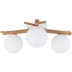 TK Lighting Sheron mennyezeti lámpa 3x6 W fehér-fa 5308