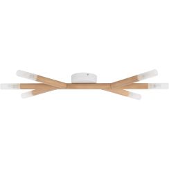 TK Lighting Noble oldalfali lámpa 6x6 W fehér-fa 4525
