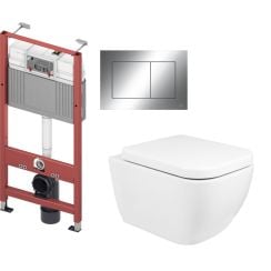 Készlet WC csésze Oltens Vernal 42502000, beépíthető keret Tece Base 9400407, 45103000, 9.240.401
