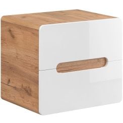 Comad Aruba White szekrény pulttal 60x46x53 cm mosdókagyló alá akasztható fehér-tölgy ARUBAWHITE828-UN-60CMFSC