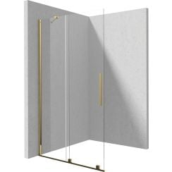 Deante Prizma zuhanykabin fal walk-in 100 cm arany fényes/átlátszó üveg KTJ_Z30R