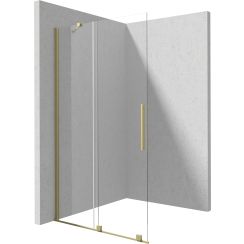 Deante Prizma zuhanykabin fal walk-in 90 cm arany csiszolt/átlátszó üveg KTJ_R39R