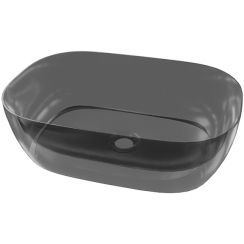 LaVita Queen mosdótál 50x34 cm ovális mosdótálak fekete 5900378341079
