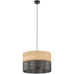 TK Lighting Nicol függőlámpa 1x15 W fekete-fa 4799